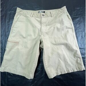 The North Face  Mens 36 Shorts Khaki Zipepred Cargo Pocket 11" inseam